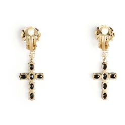 Boucles d'oreilles pendantes avec croix
