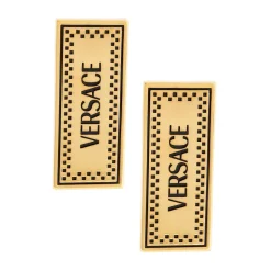 Boucles d'Oreilles Rétro en Métal avec Logo