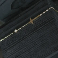 Bracelet Croix CZ Plaqué Or