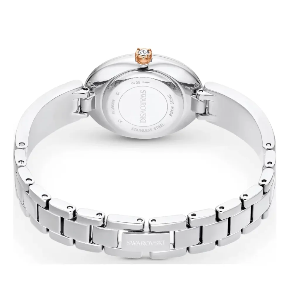 Bracelet Montre Ovale en Cristal Rock Femme Argent 5656878