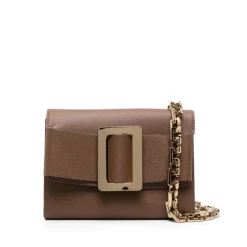 Buckle-Detail Leather Shoulder Bag