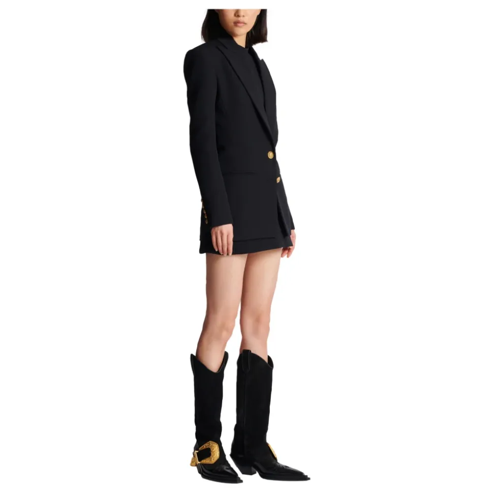 2-button cinched-waist jacket