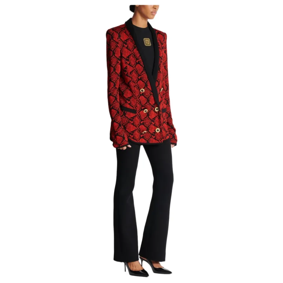 Buttoned Python Print Cardigan