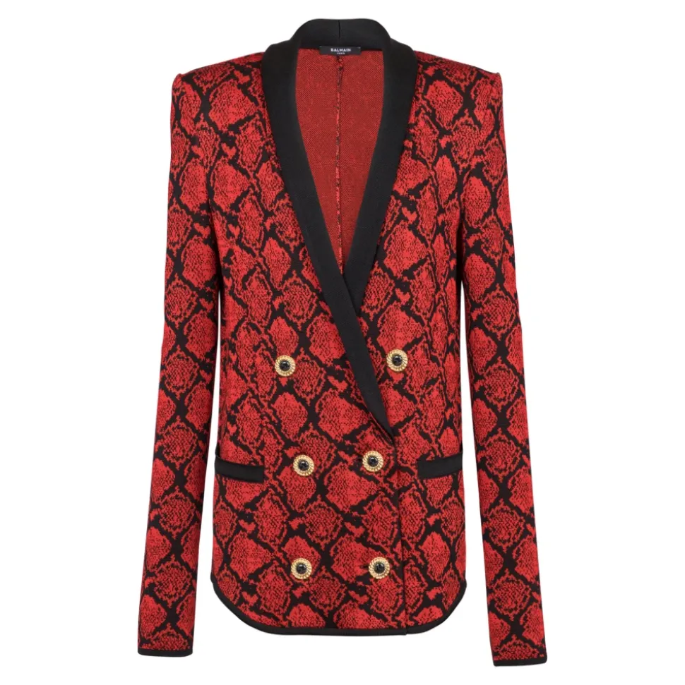 Buttoned Python Print Cardigan