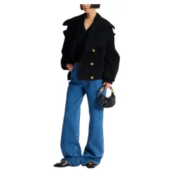 Caban en laine à 4 boutons