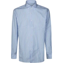 Camicia Riga Larga Collo Francese