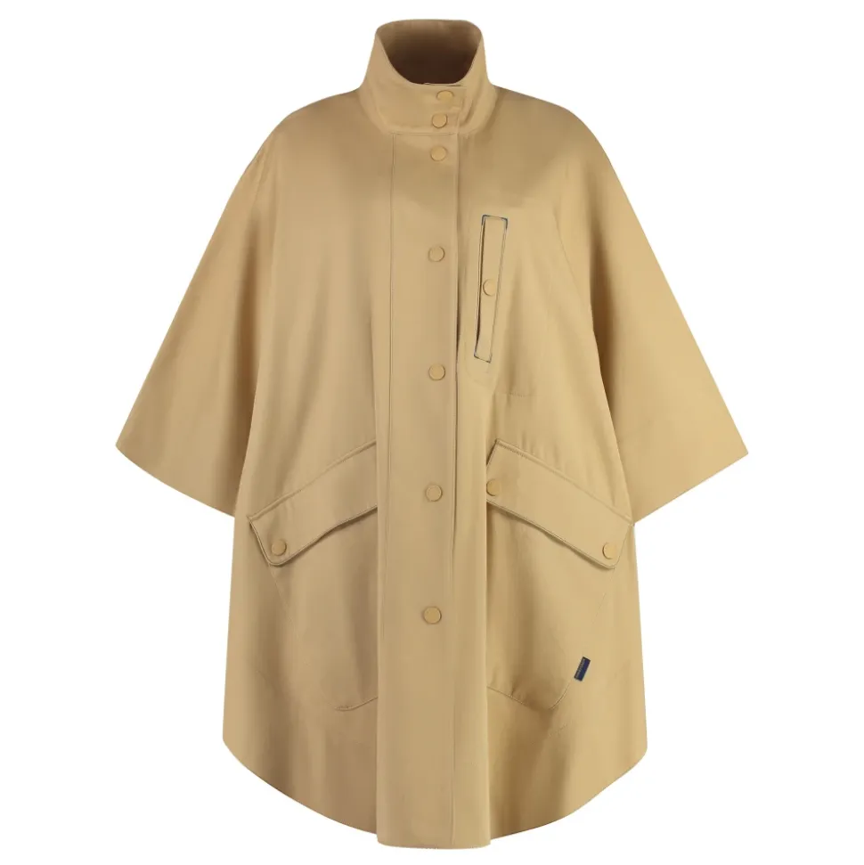 Capuche en coton gabardine avec poches avant