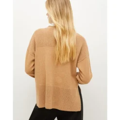 Cardigan Boutonné en Laine et Coton