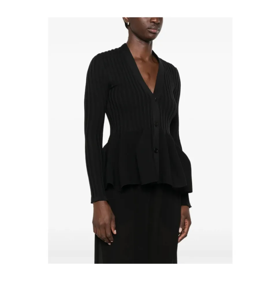 Cardigan côt eo xếp ly dệt kim