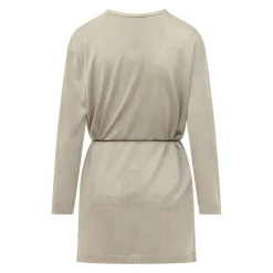 Cardigan Long à Col V avec Ceinture à la Taille