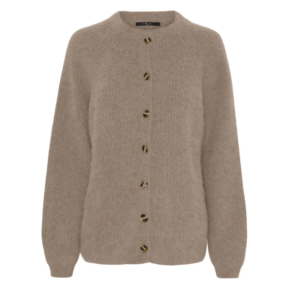 Cardigan Mélange Cachemire et Raton Laveur
