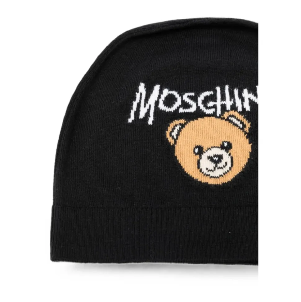 Casquette avec logo ours intarsia