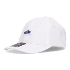Casquette blanche à visière incurvée avec patch Dunk