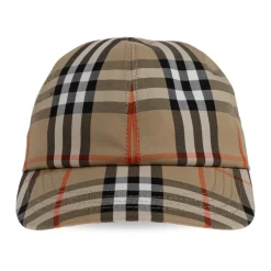 Casquette de baseball en coton à carreaux