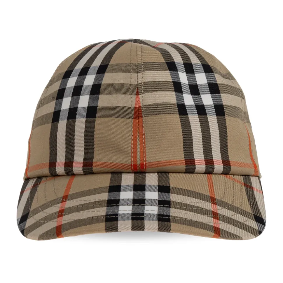 Casquette de baseball en coton à carreaux