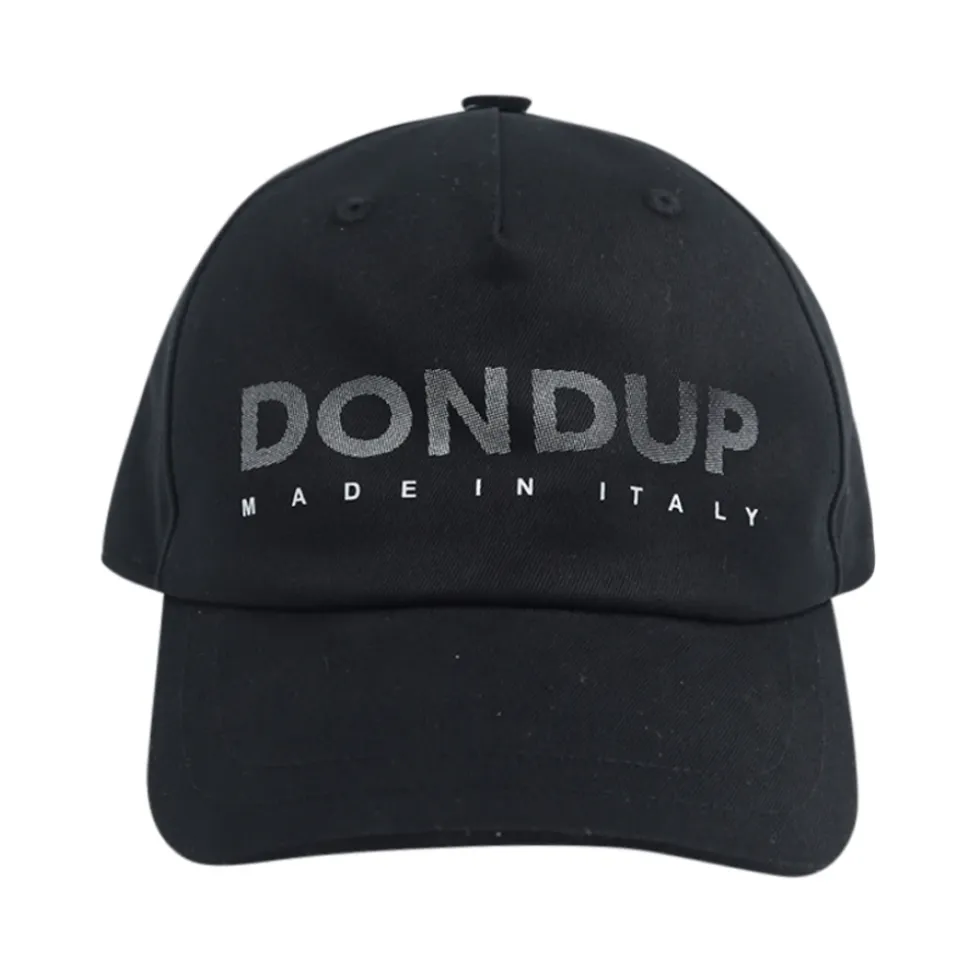 Casquette de Baseball Noire avec Logo Imprimé