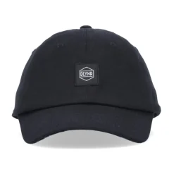 Casquette noire à visière courbée et logo