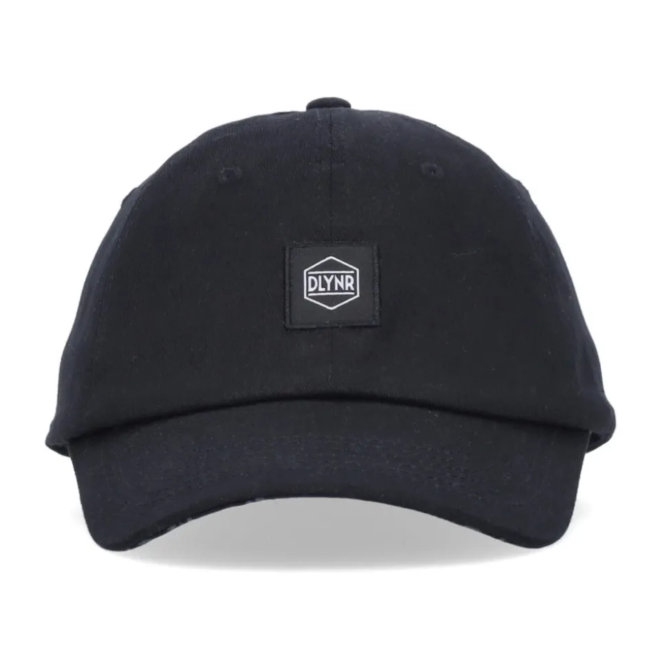 Casquette noire à visière courbée et logo