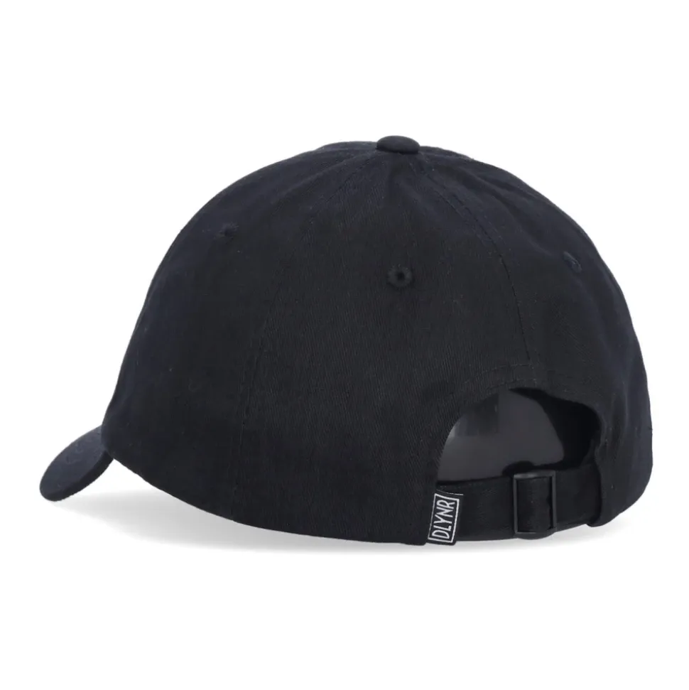 Casquette noire à visière courbée et logo