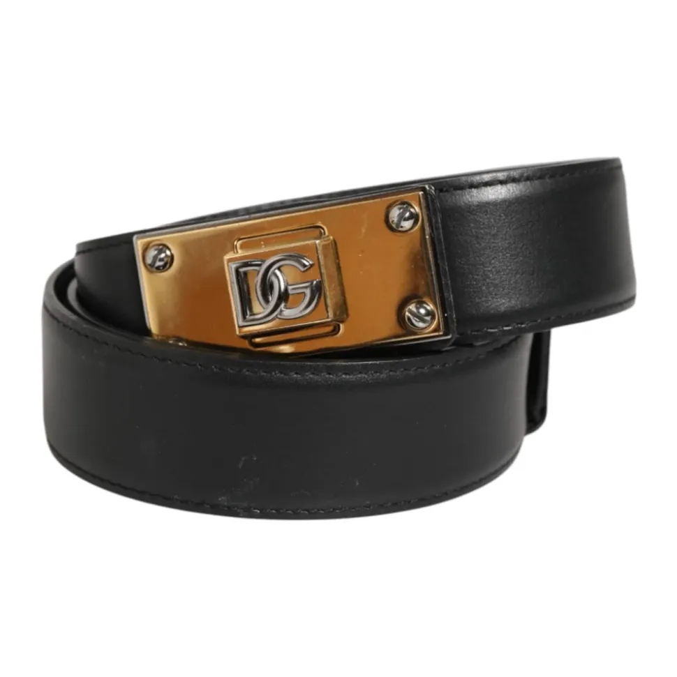 Ceinture de luxe avec logo en métal
