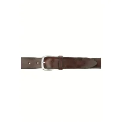 Ceinture en cuir avec boucle argentée