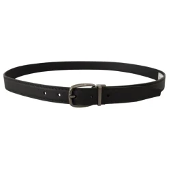 Ceinture en cuir avec boucle logo en métal