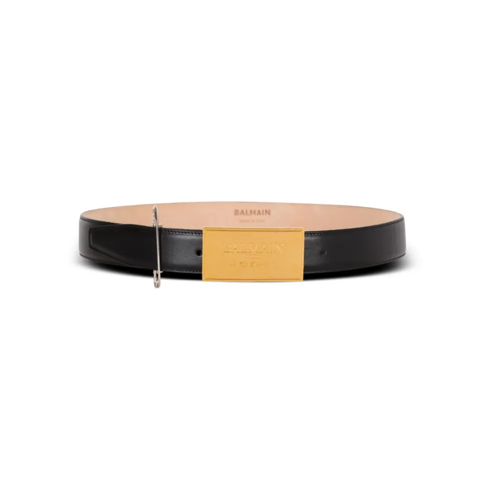Ceinture en cuir avec épingle à nourrice