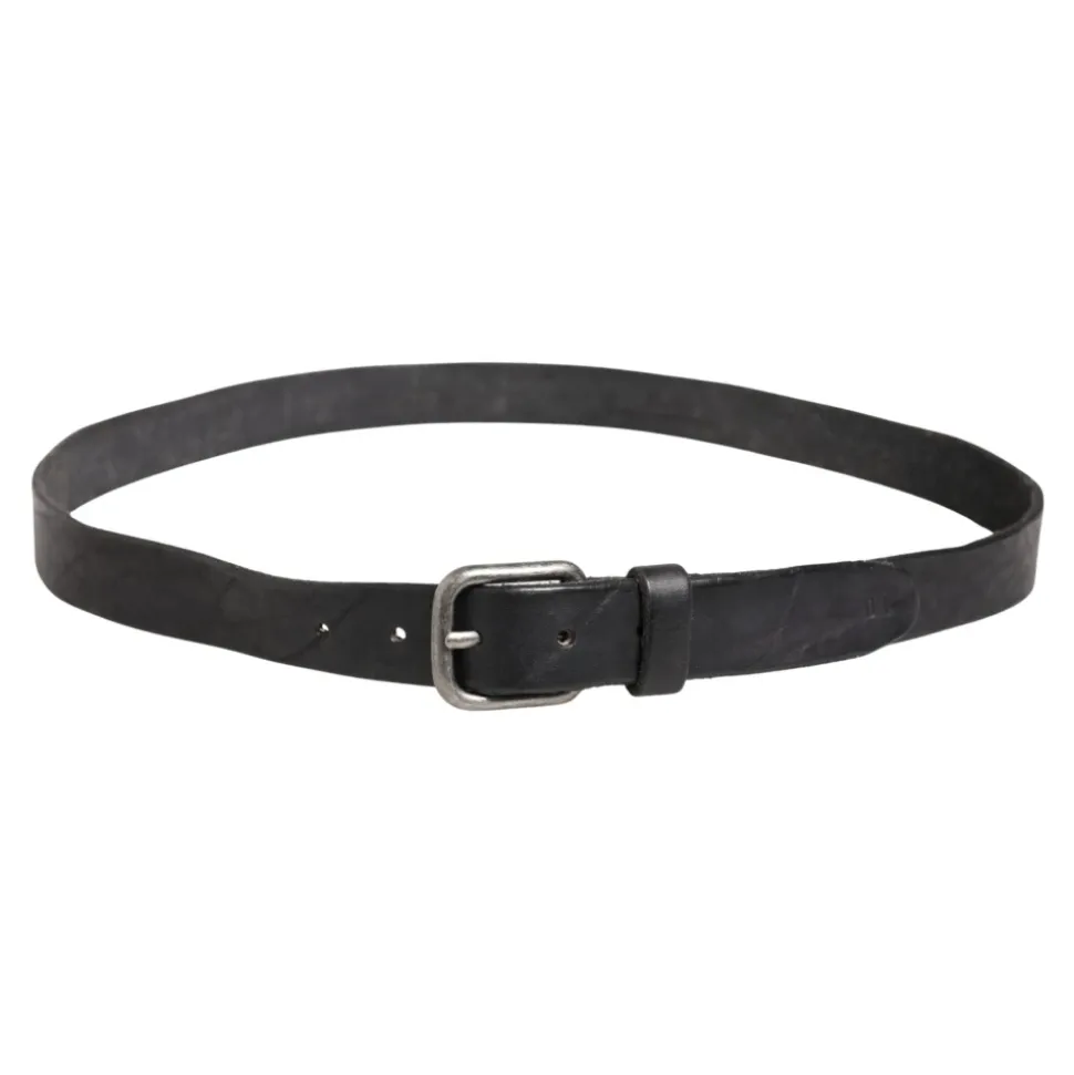 Ceinture en cuir à boucle métallique