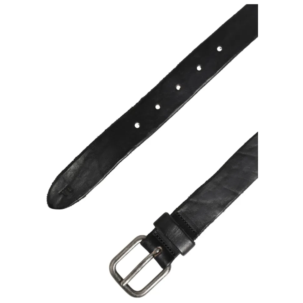 Ceinture en cuir à boucle métallique