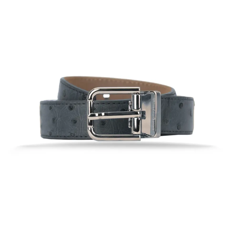 Ceinture en cuir d'autruche