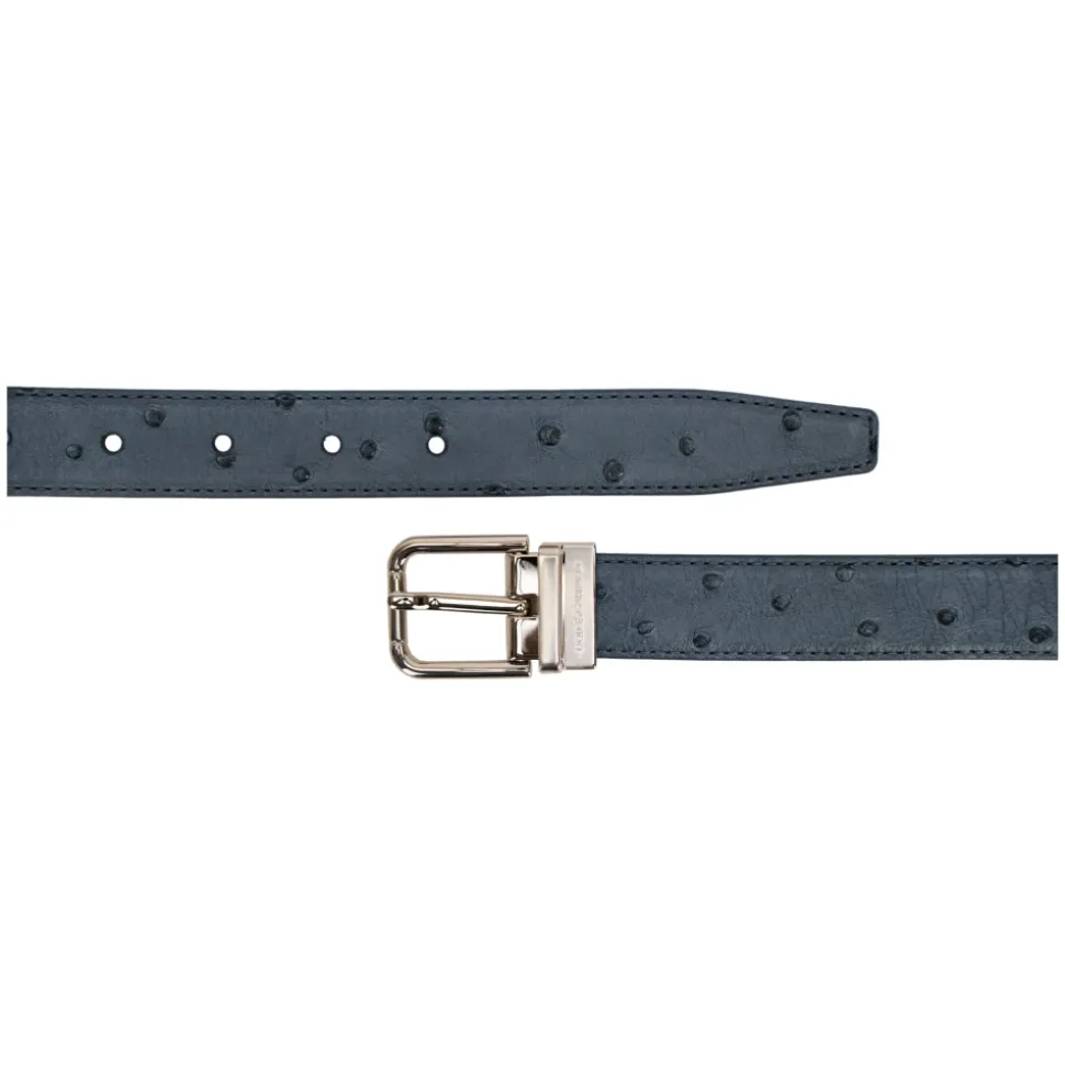 Ceinture en cuir d'autruche