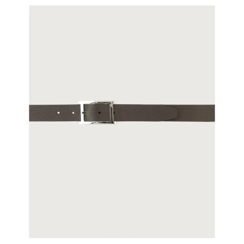 Ceinture en Cuir Réversible Noire pour Homme