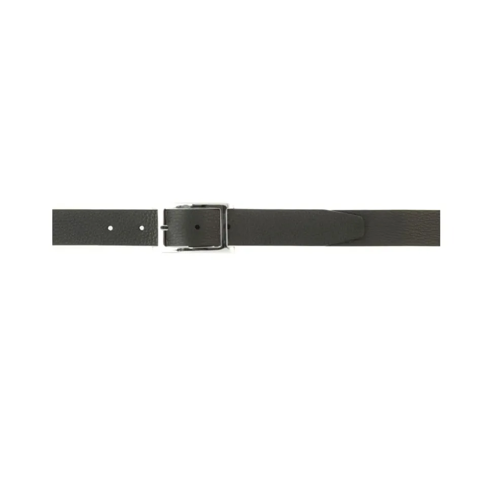 Ceinture en Cuir Réversible Noire pour Homme