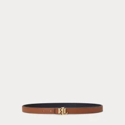 CEINTURE FINE RÉVERSIBLE EN CUIR - MARRON/NOIR