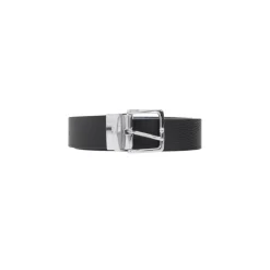 Ceinture Réversible en Cuir avec Boucle en Émail