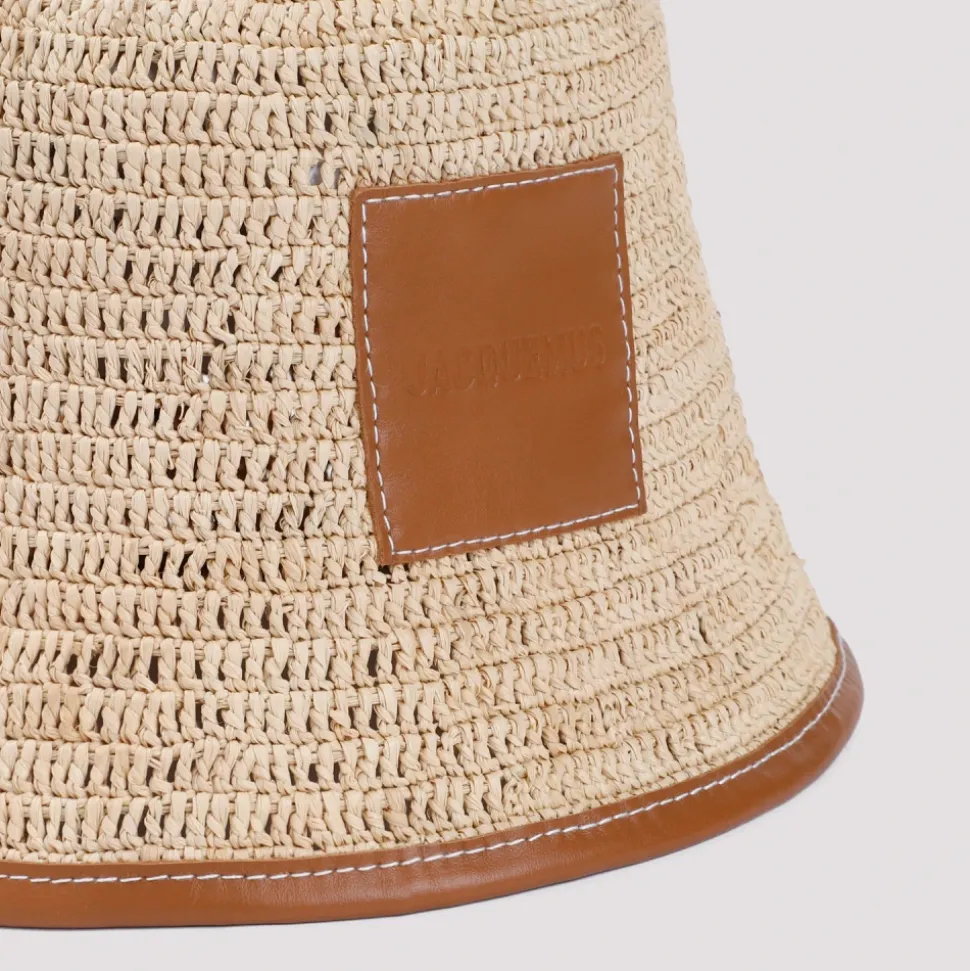 Chapeau Bob en Cuir Marron avec Visière