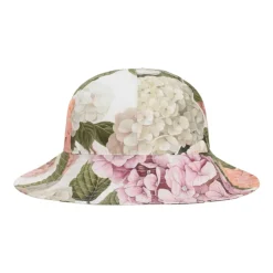Chapeau en popeline à imprimé Hortensia
