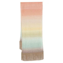 Écharpe Beige à Franges Ombré