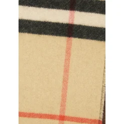Écharpe en cachemire à carreaux contrastés