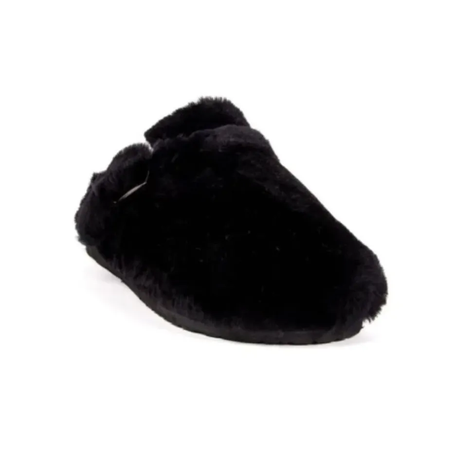 Chaussons en Fourrure avec Semelle en Liège
