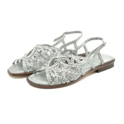 Chaussures de Femme en Métal Argenté