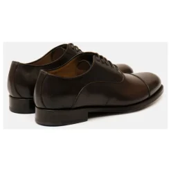Chaussures Oxford marron foncé faites à la main