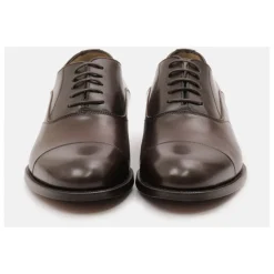 Chaussures Oxford marron foncé faites à la main
