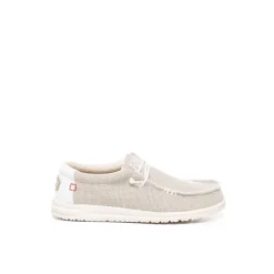 Chaussures Plates en Toile Beige