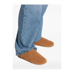 Chaussures Plates Marron Doublure en Peau de Mouton