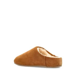 Chaussures Plates Marron Doublure en Peau de Mouton