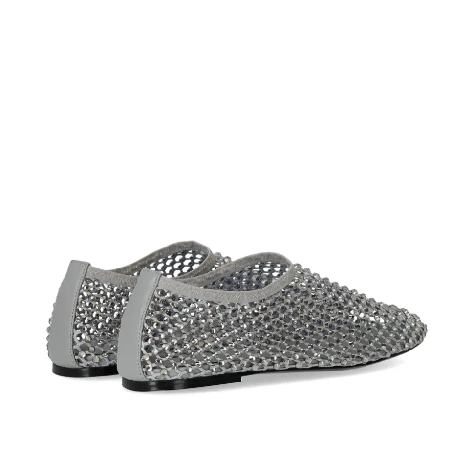 Chaussures Slip-On en Strass Gris