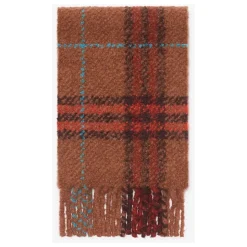 Check Alpaca Wool Blend Bouclé Scarf