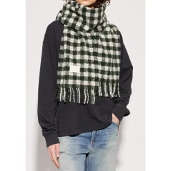 Checked Logo Scarf