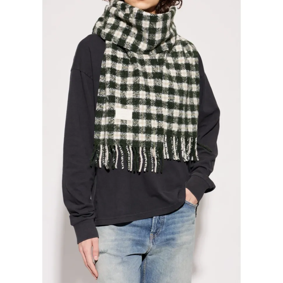Checked Logo Scarf